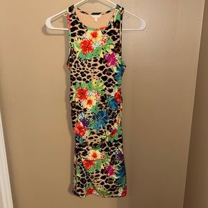GUESS floral leopard dress